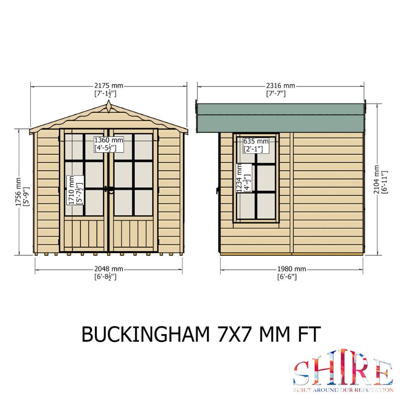 Shire Buckingham 7X7 Summerhouse
