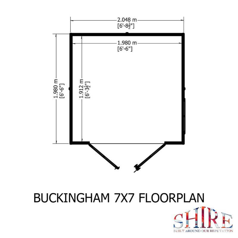 Shire Buckingham 7X7 Summerhouse