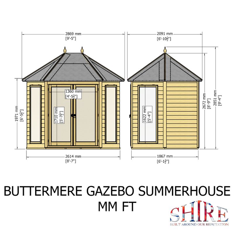 Shire Buttermere 8x6 Summerhouse