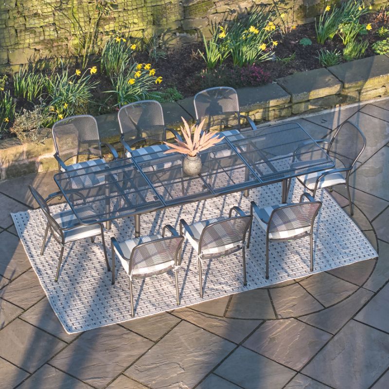 Pacific Lifestyle - Carlo Extendable Rectangular 8 Seater Dining Set with cushions