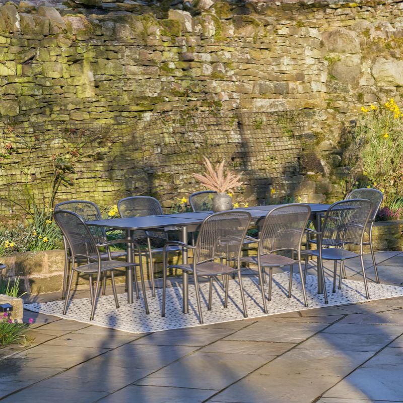 Pacific Lifestyle - Carlo Extendable Rectangular 8 Seater Dining Set with cushions