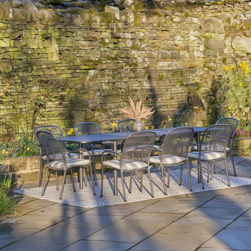 Pacific Lifestyle - Carlo Extendable Rectangular 8 Seater Dining Set with cushions