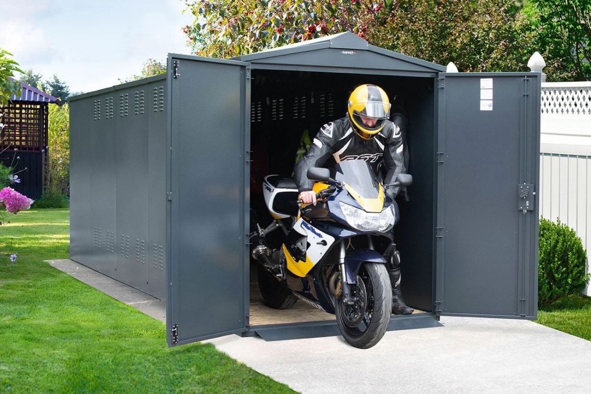 Asgard Centurion Motorbike Plus 2 Garage 5' x 18' Full Extension - Police Preferred Specification-Installation Available (Copy) (Copy)
