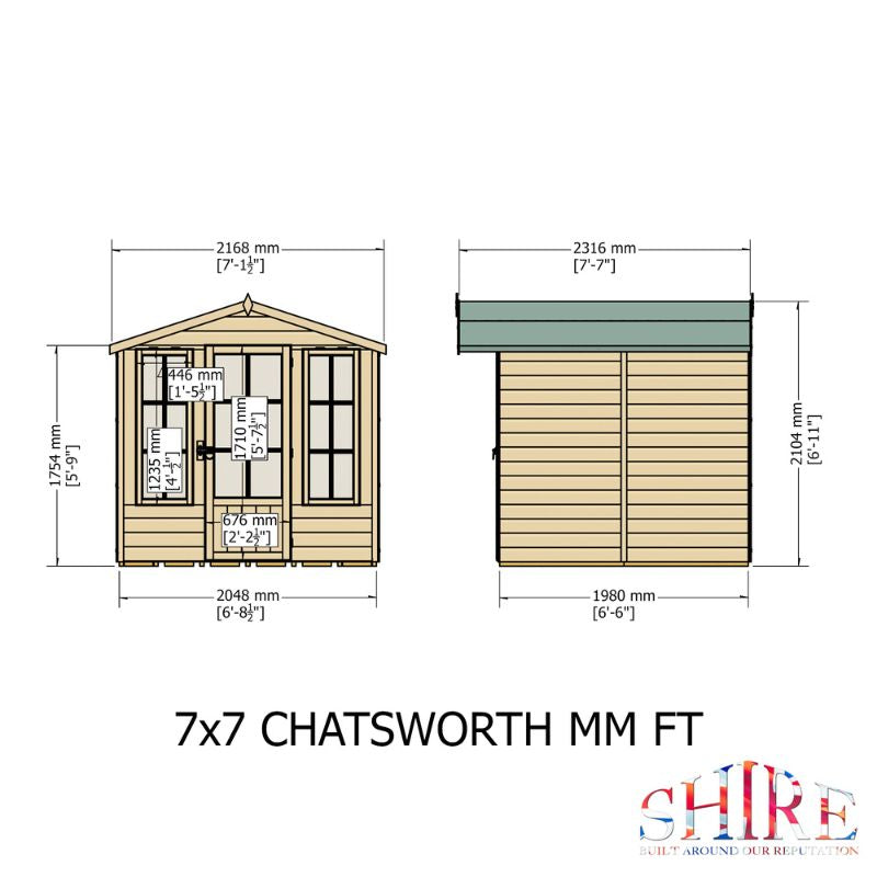 Shire Chatsworth 7X7 Summerhouse
