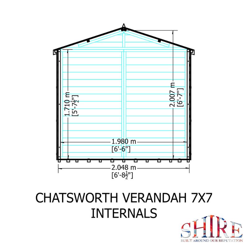 Shire Chatsworth and Veranda 7X10 Summerhouse
