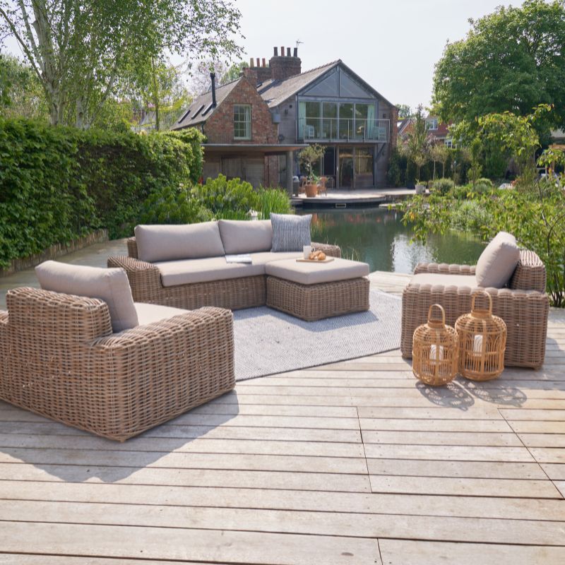 Pacific Lifestyle - Como Natural Antique Outdoor Seating Set