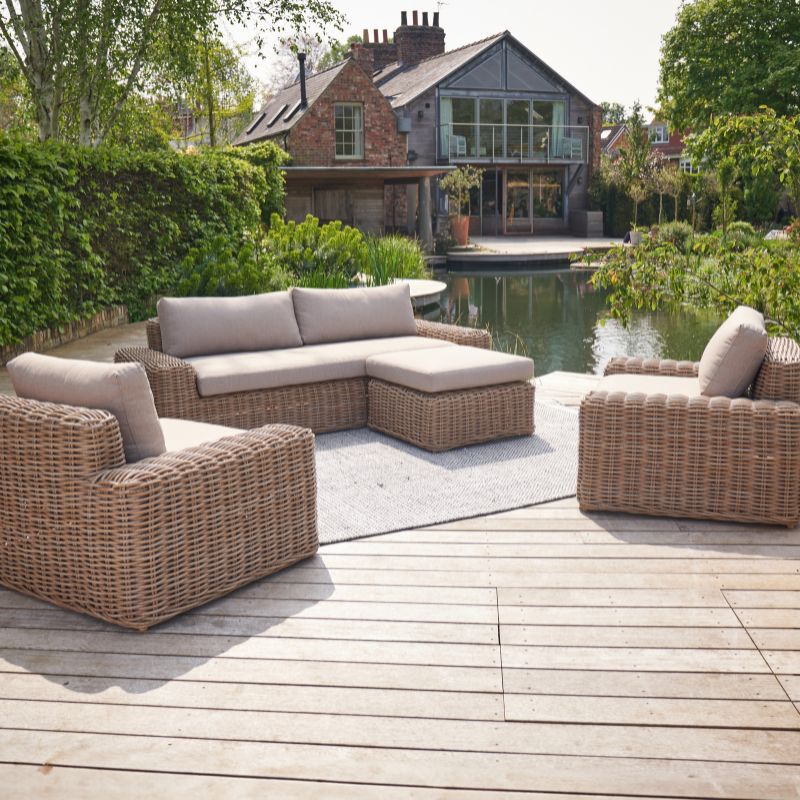 Pacific Lifestyle - Como Natural Antique Outdoor Seating Set