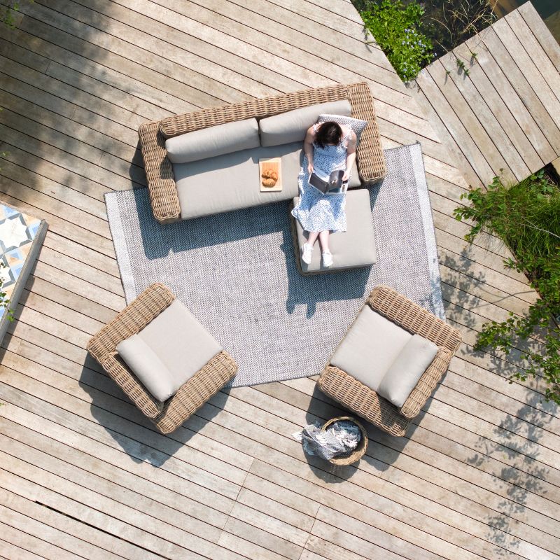 Pacific Lifestyle - Como Natural Antique Outdoor Seating Set