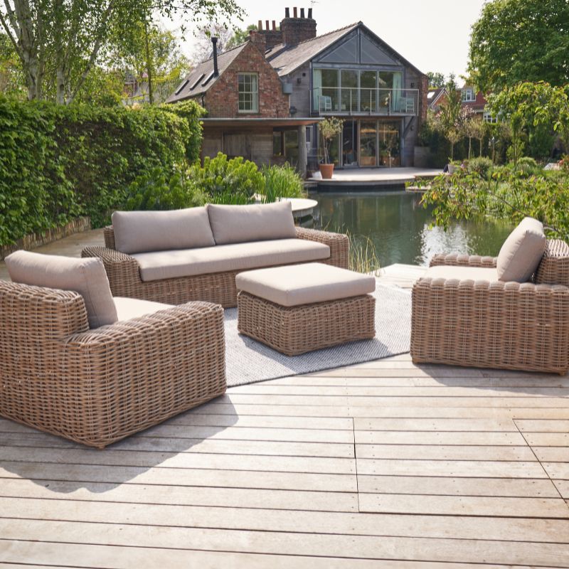Pacific Lifestyle - Como Natural Antique Outdoor Seating Set