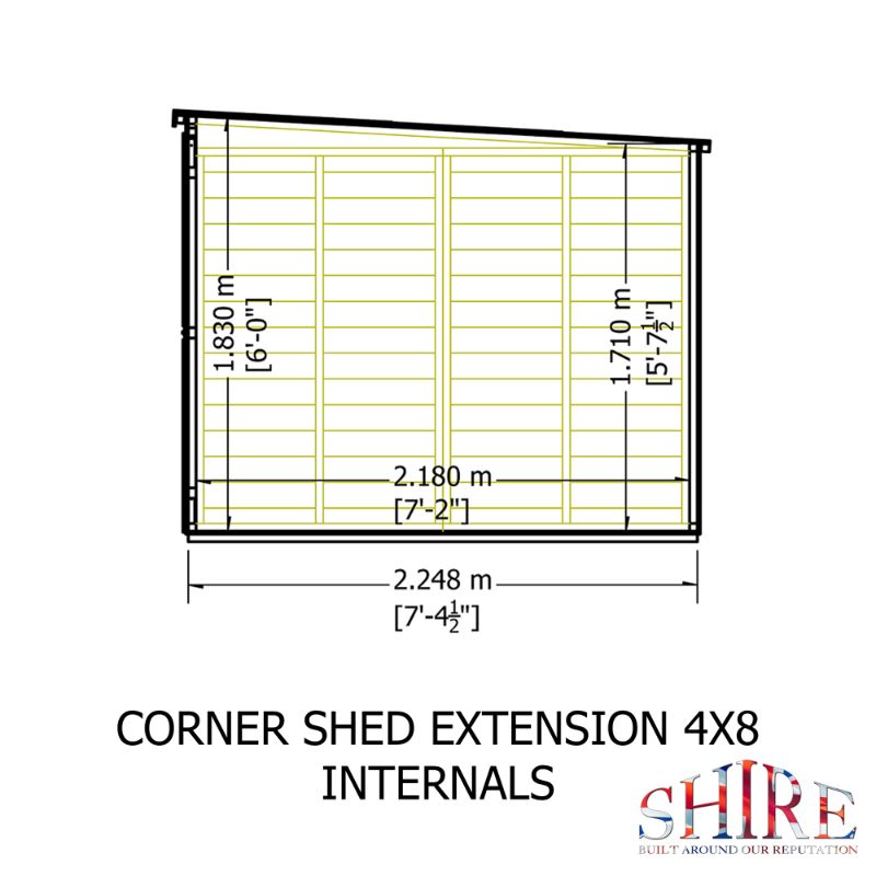 Shire Hampton with Side Shed 8x12 Summerhouse