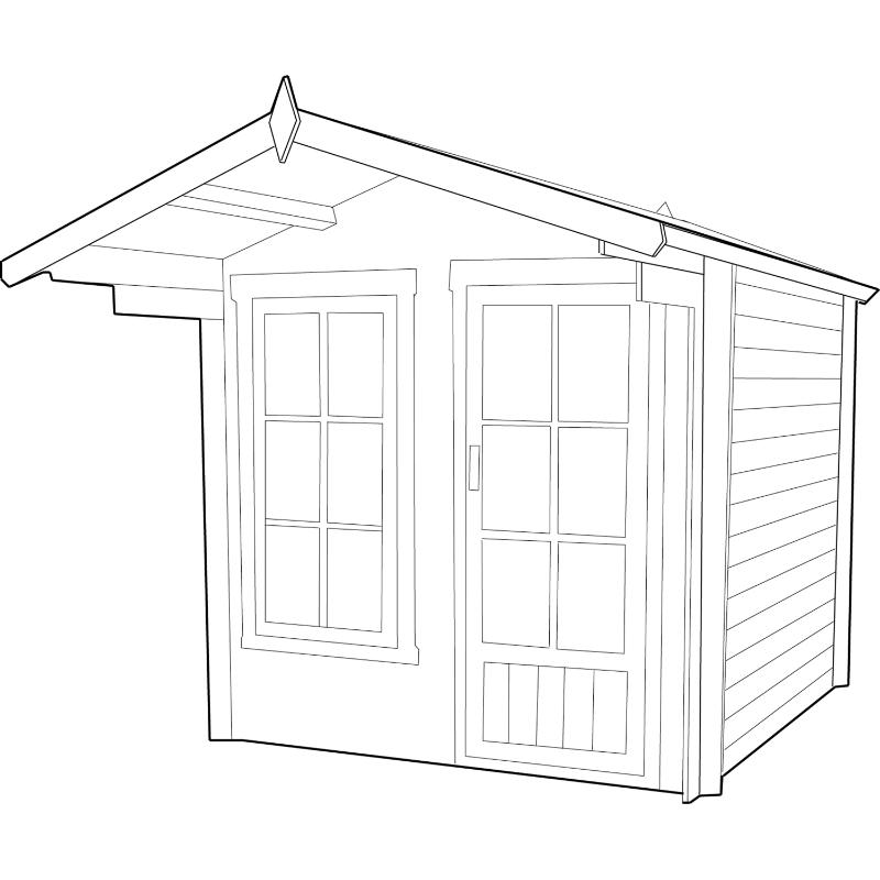 Shire Crinan 10x10 19mm Log cabin
