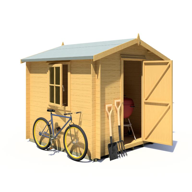 Shire Danbury 8x8 19mm Log cabin