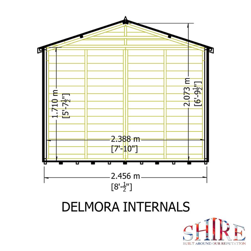Shire Delmora 8x10 including Verandah Summerhouse