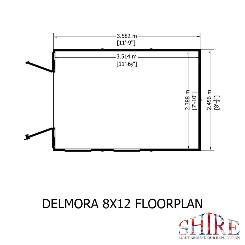 Shire Delmora 8x12 Summerhouse