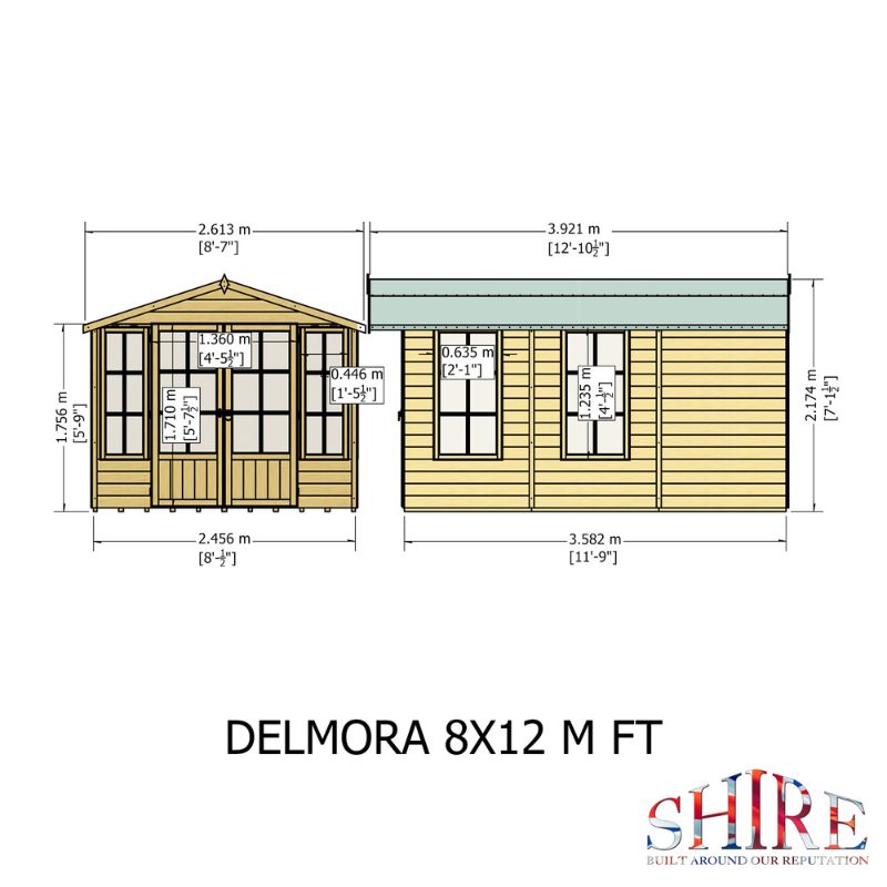 Shire Delmora 8x12 Summerhouse