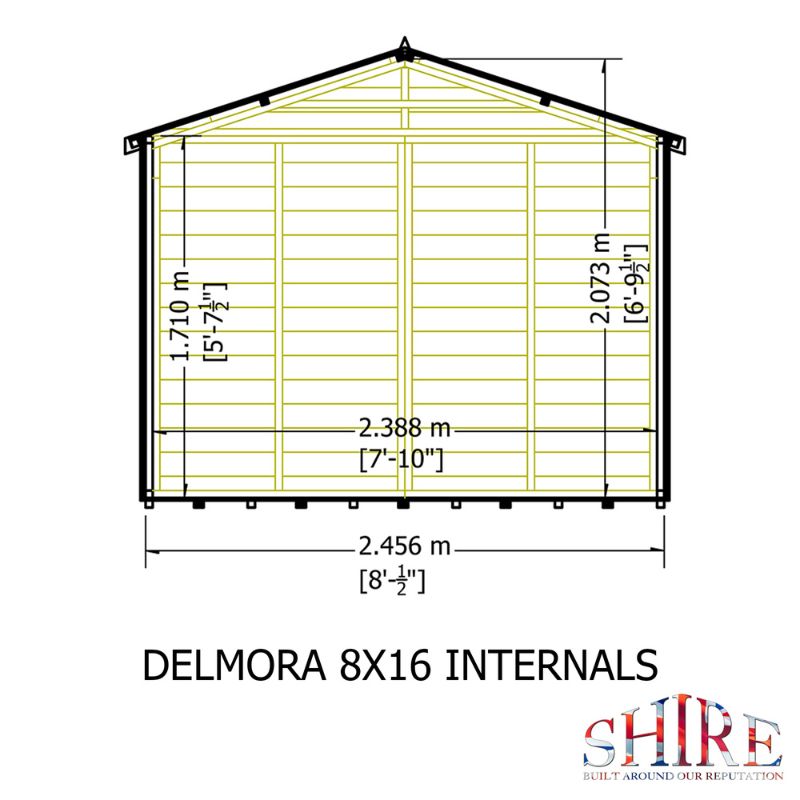 Shire Delmora 8x16 Summerhouse