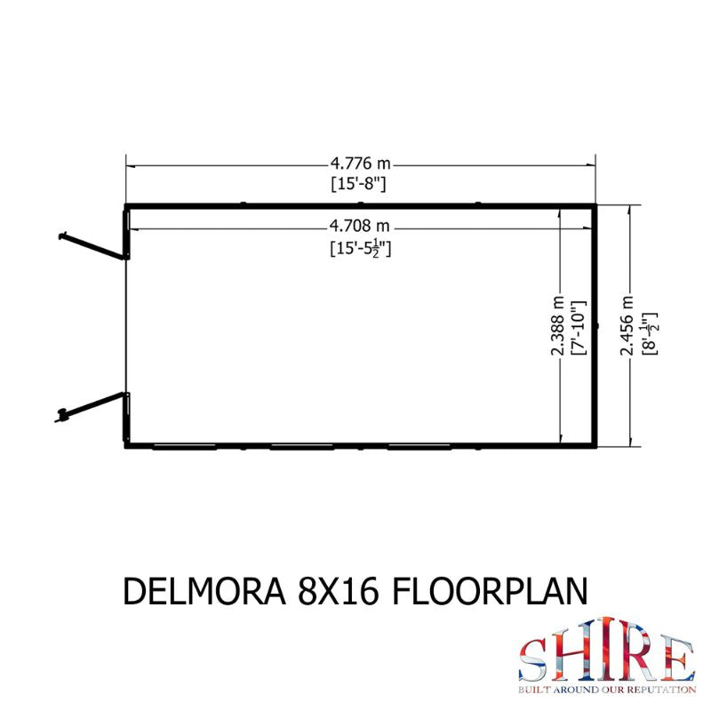 Shire Delmora 8x16 Summerhouse