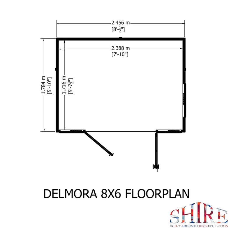 Shire Delmora 8x6 Summerhouse