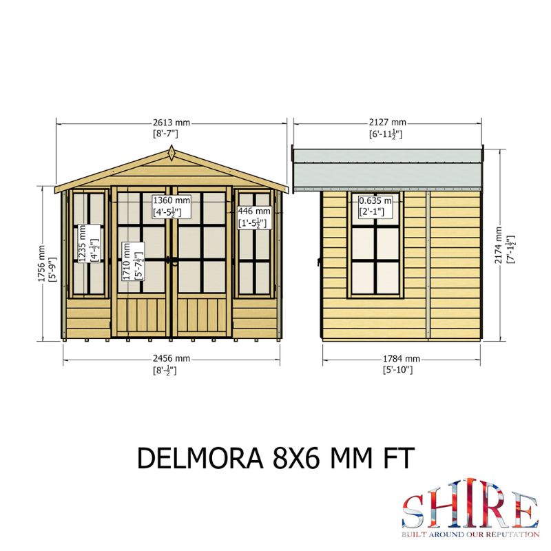 Shire Delmora 8x6 Summerhouse