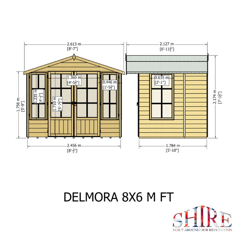 Shire Delmora 8x6 Summerhouse