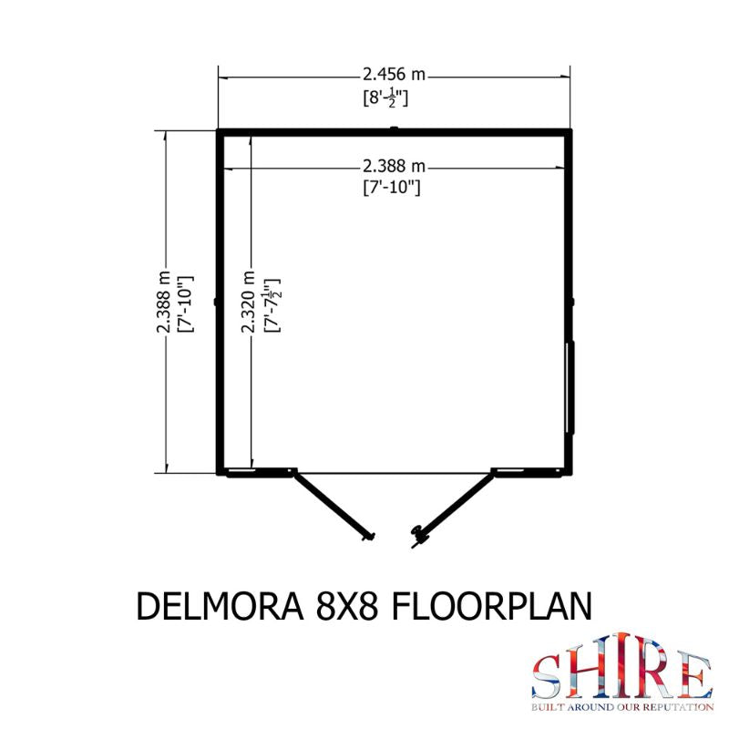Shire Delmora 8x8 Summerhouse