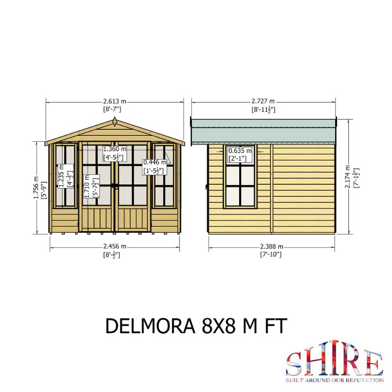 Shire Delmora 8x8 Summerhouse