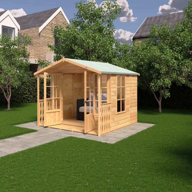 Shire Delmora 8x8 including Verandah Summerhouse