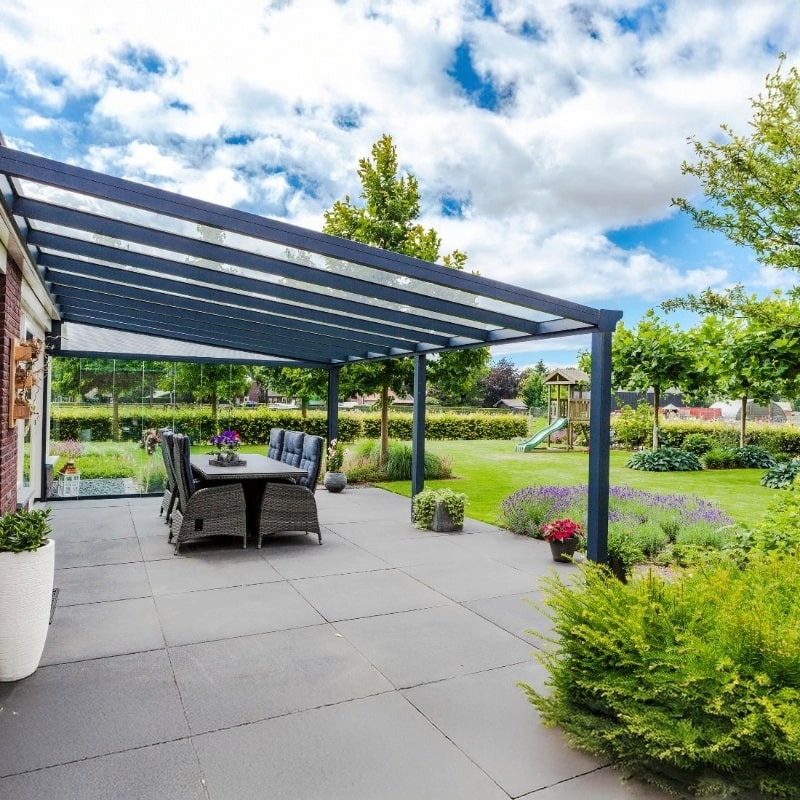 Deponti Pigato Aluminium Veranda with Polycarbonate Roof