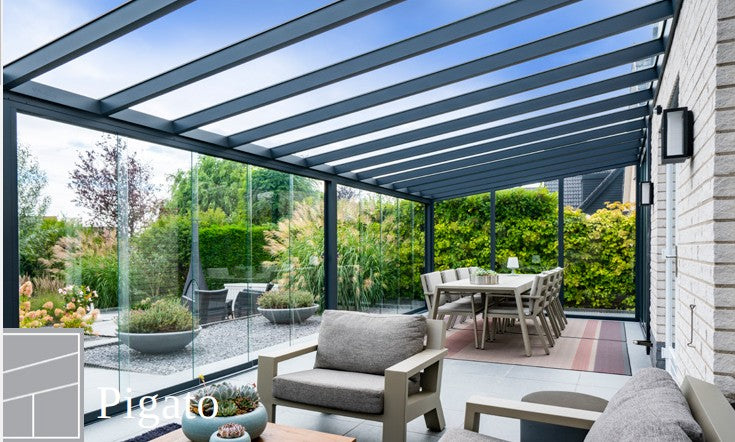 Deponti Pigato Aluminium Veranda with Polycarbonate Roof