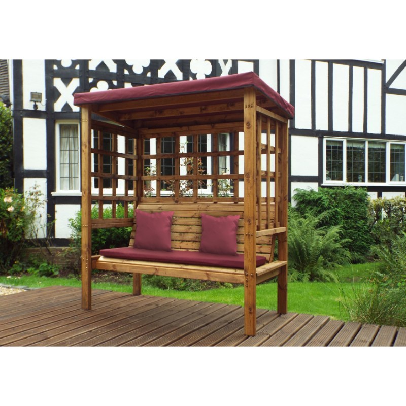 Bramham Three Seater Arbour Burgundy