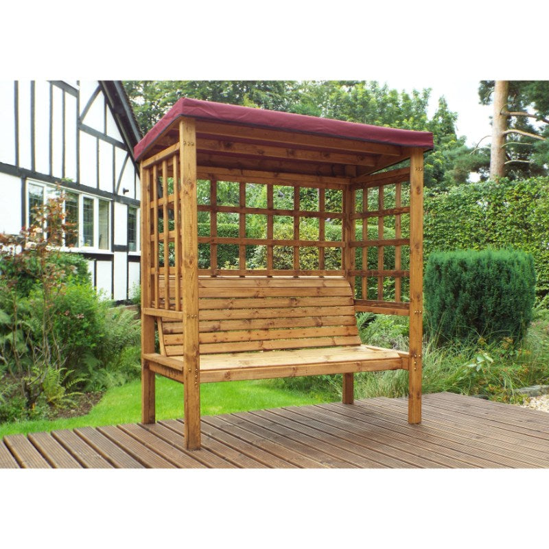 Bramham Three Seater Arbour Burgundy