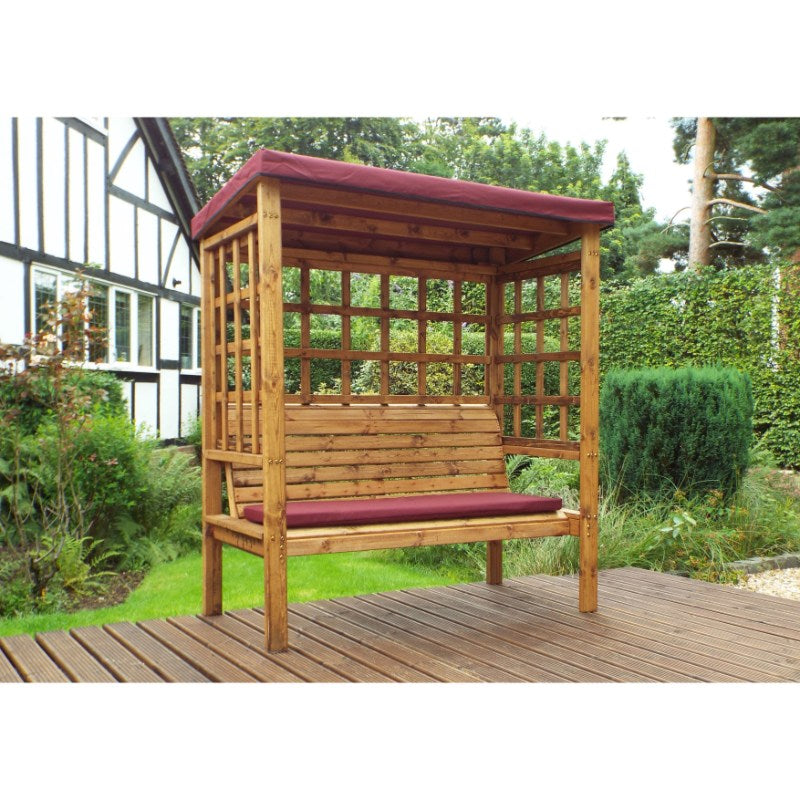 Bramham Three Seater Arbour Burgundy