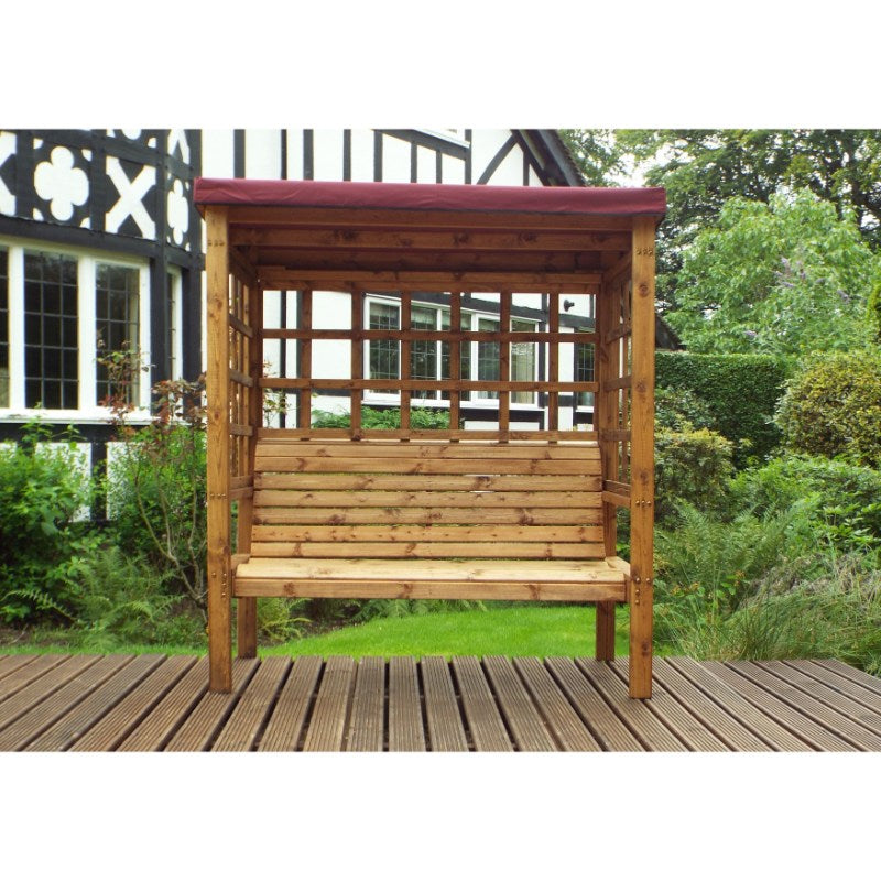 Bramham Three Seater Arbour Burgundy