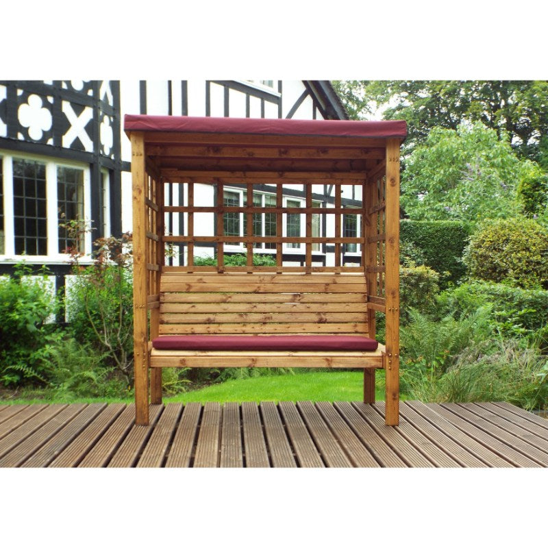 Bramham Three Seater Arbour Burgundy