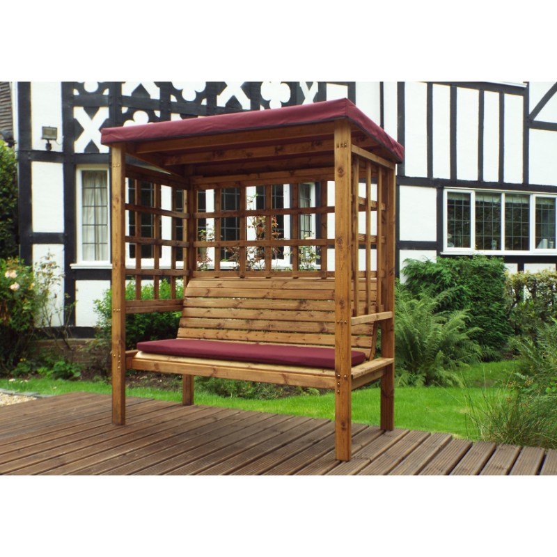 Bramham Three Seater Arbour Burgundy