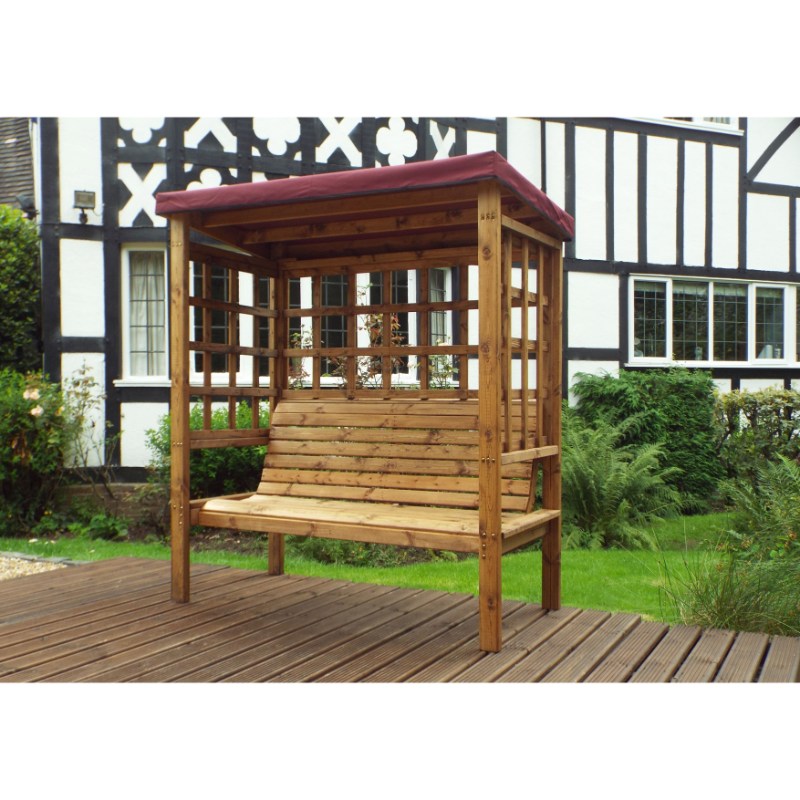 Bramham Three Seater Arbour Burgundy