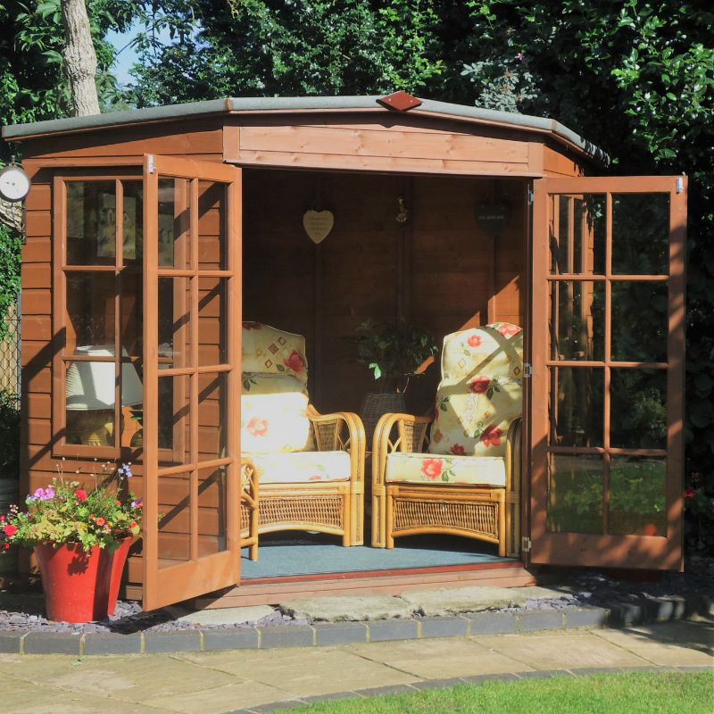 Shire Hampton Spec change to T&G Roof 8x8 Summerhouse