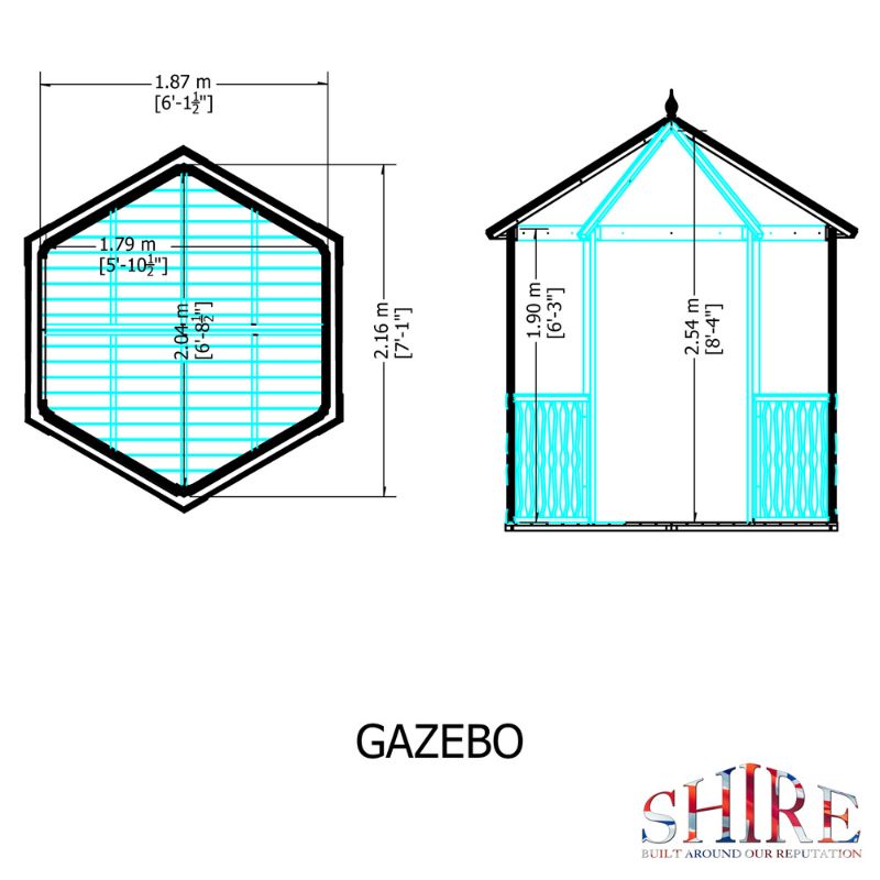 Shire Gazebo 6x6 Summerhouse