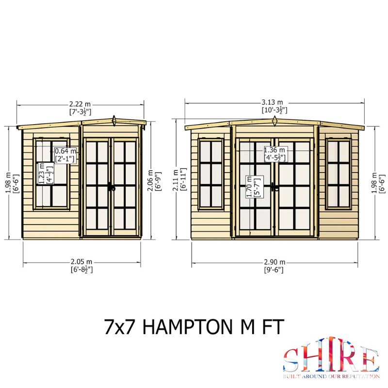 Shire Hampton 7x7 Summerhouse