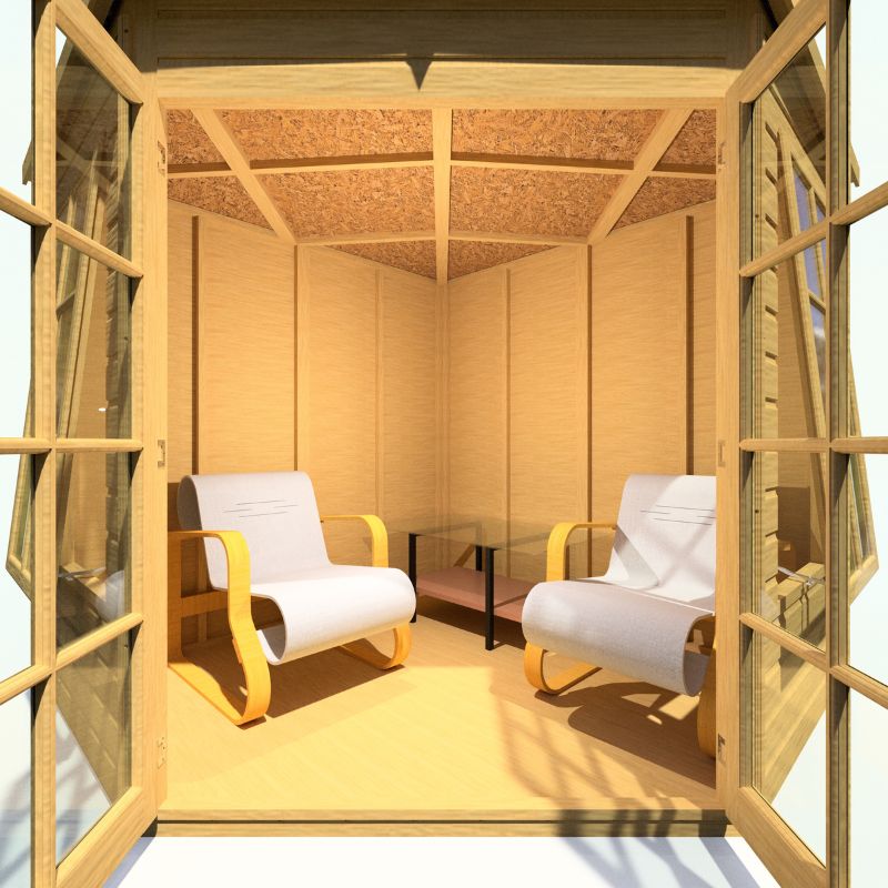 Shire Hampton Spec change to T&G Roof 7x7 Summerhouse
