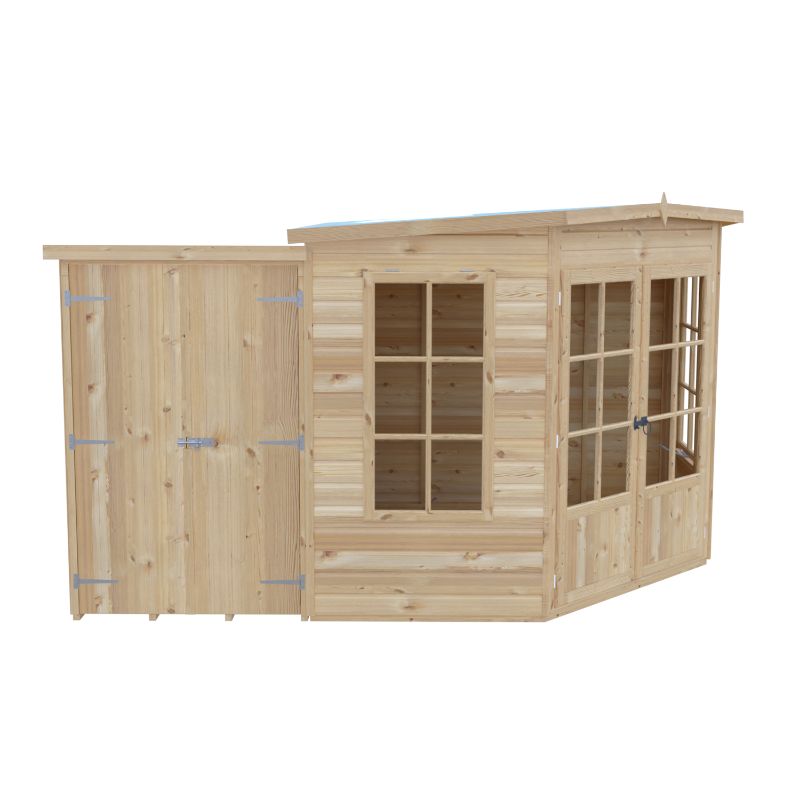 Shire Hampton with Side Shed 8x12 Summerhouse