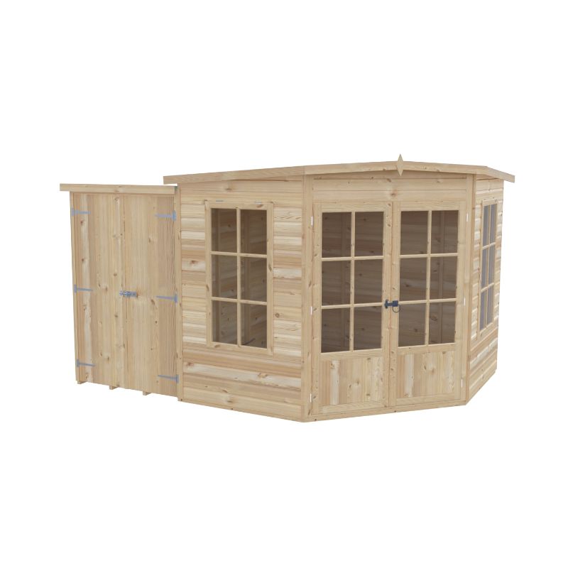 Shire Hampton with Side Shed 8x12 Summerhouse