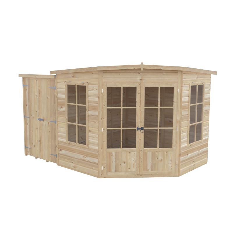 Shire Hampton with Side Shed 8x12 Summerhouse