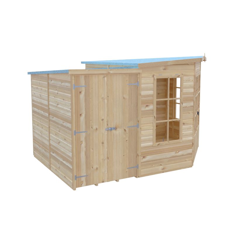 Shire Hampton with Side Shed 8x12 Summerhouse