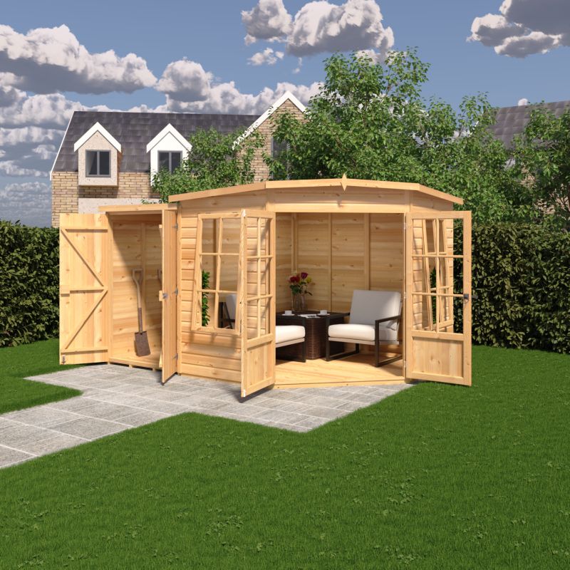 Shire Hampton with Side Shed 8x12 Summerhouse