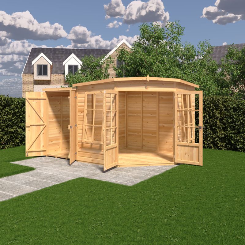 Shire Hampton with Side Shed 8x12 Summerhouse