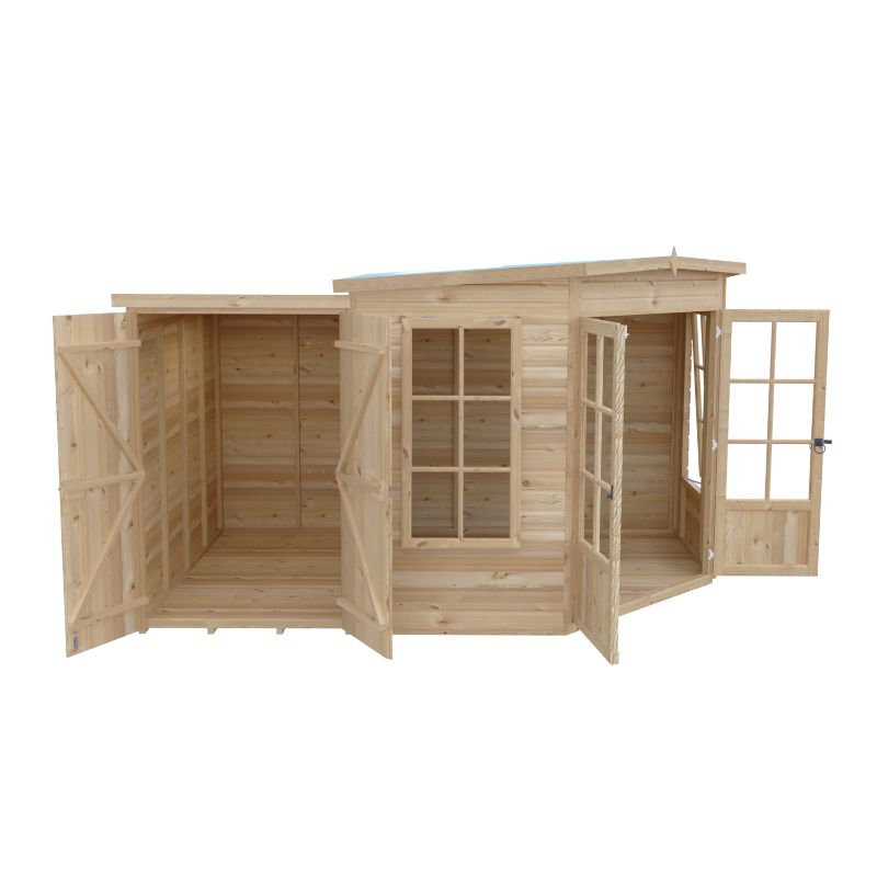 Shire Hampton with Side Shed 8x12 Summerhouse