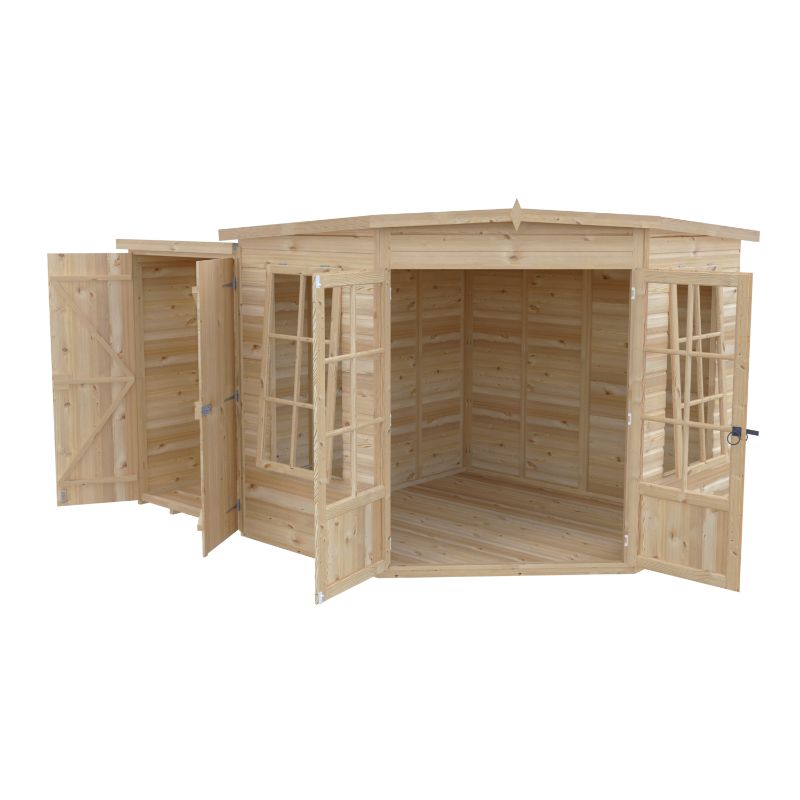 Shire Hampton with Side Shed 8x12 Summerhouse
