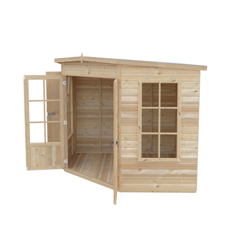 Shire Hampton with Side Shed 8x12 Summerhouse