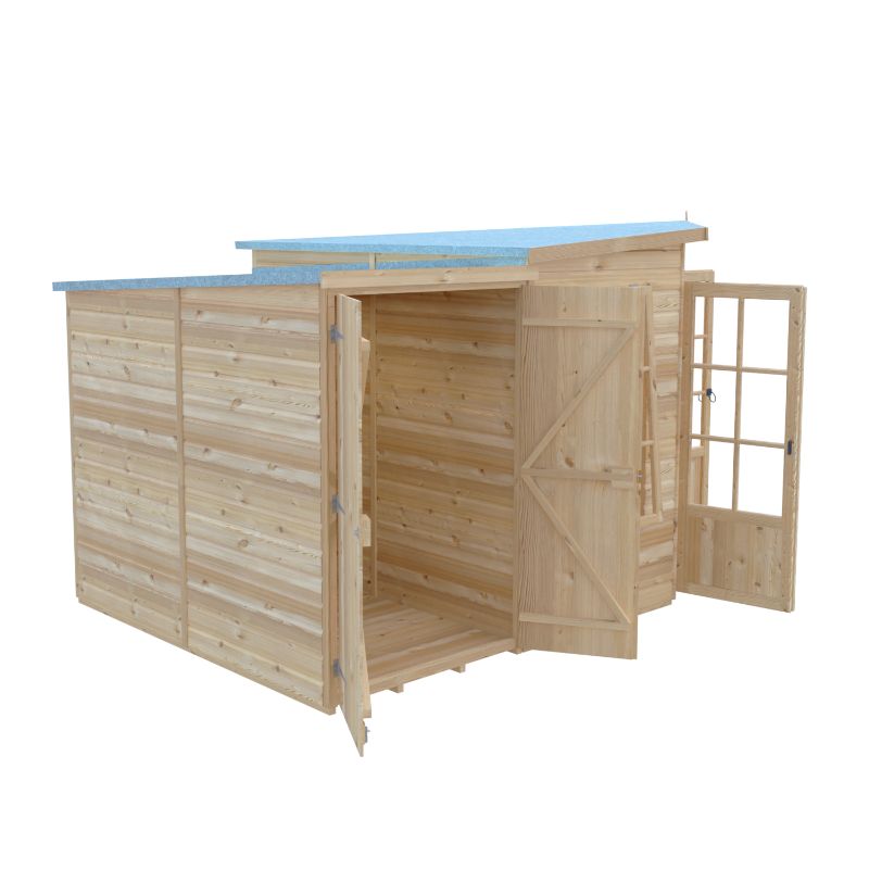 Shire Hampton with Side Shed 8x12 Summerhouse